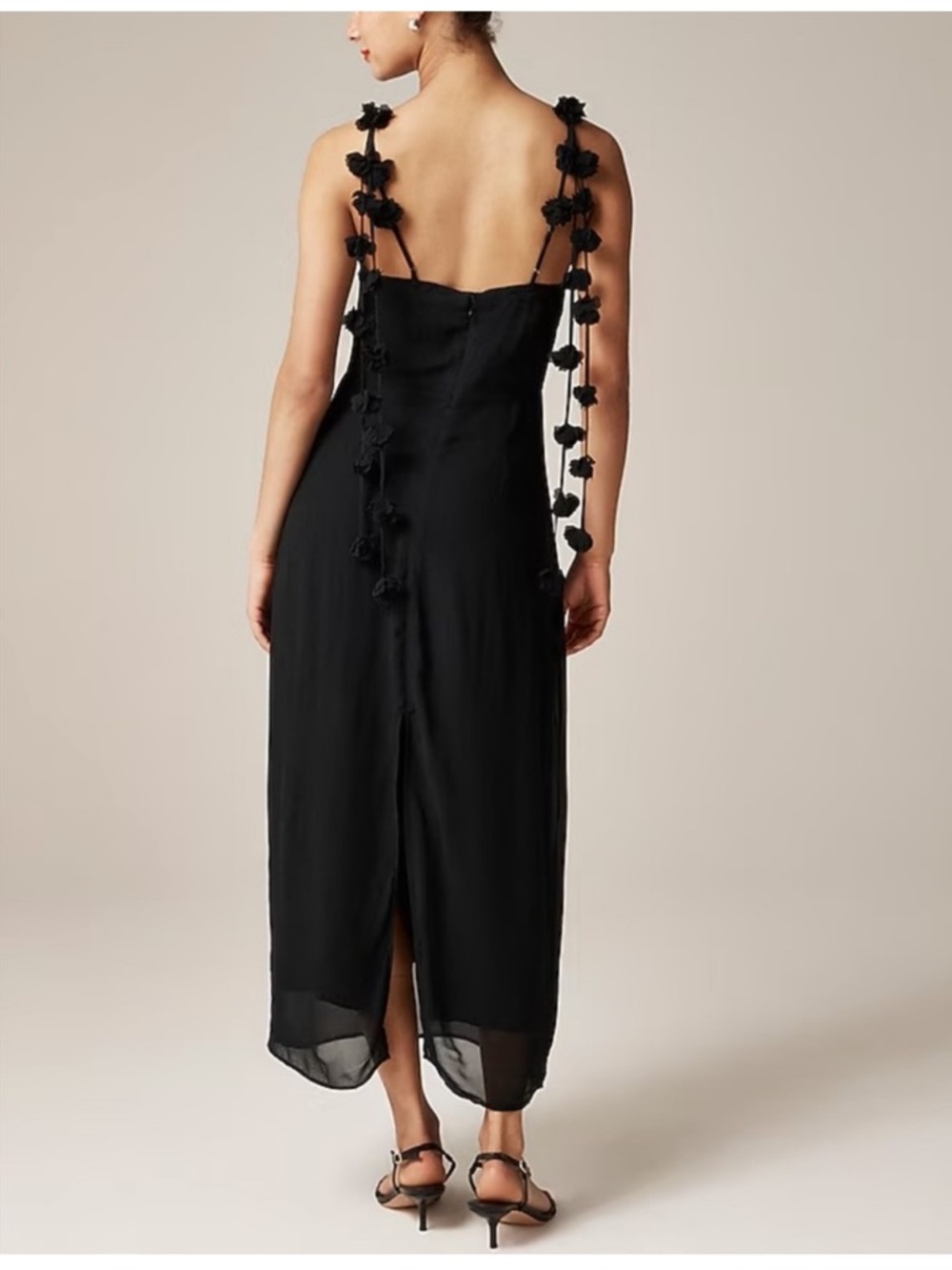 J. Crew Collection rosette-strap sheath dress in chiffon - Picture 4 of 7